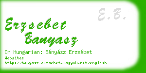 erzsebet banyasz business card